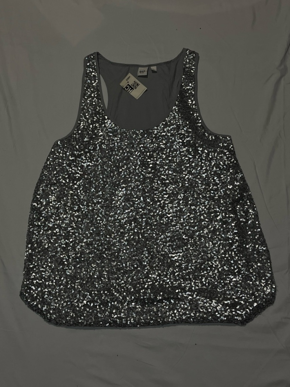 GAP Silver Sequin Tank Top